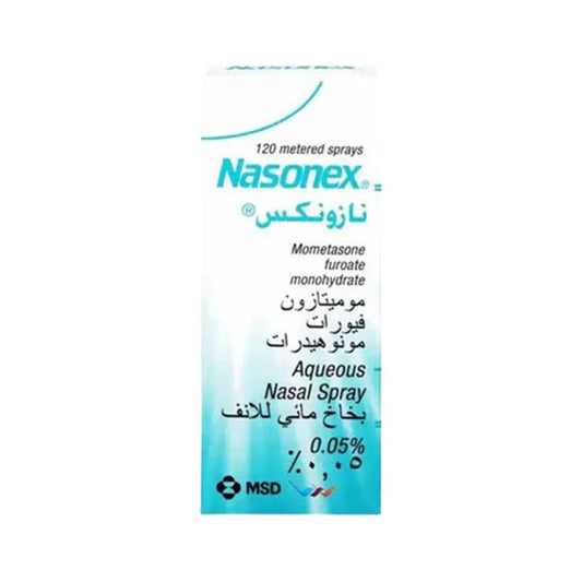 نازونكس بخاخ أنف مائى 50 ميكروغرام 120 جرعة.