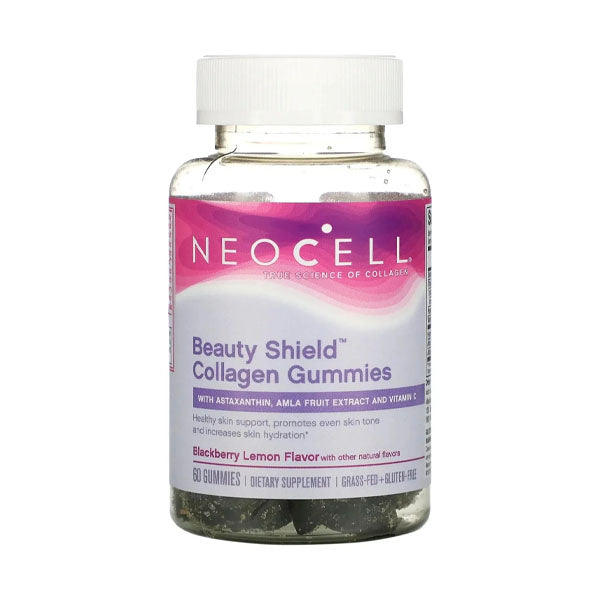 نيوسيل حلوى الكولاجين الطبيعي بالتوت الاسود 60 قطعة.