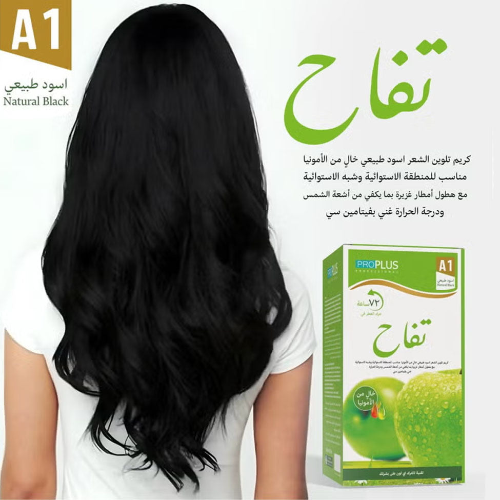 صبغة شعر ريبورن بيوتي A1 أسود دون الأمونيا 500 مل + مطور 500 مل |  صيدلية.كوم.