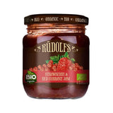 Rudolfs organic strawberry and red currant jam, 270 gm