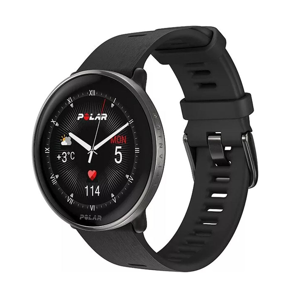 بولار ساعة إجنايت 3 تيتانيوم السيليكون الأسود |  صيدلية.كوم.