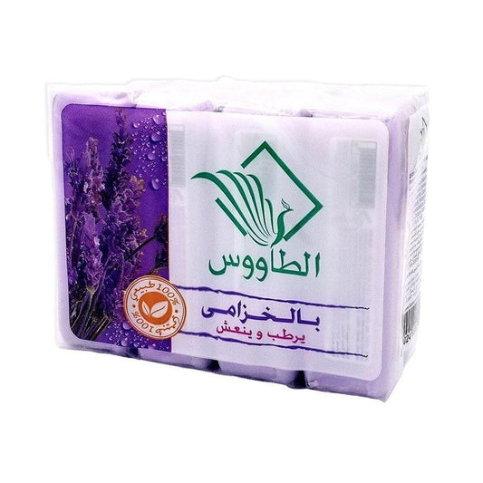 الطاووس صابون قالب بالخزامي 4 × 120 جرام