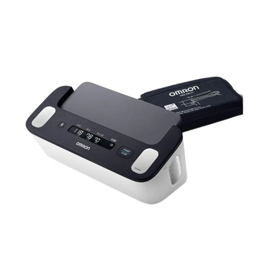 اومرون جهاز مراقبة ضغط الدم اللاسلكي الكامل للذراع العلوي + تخطيط كهربائية القلب |  صيدلية.كوم.