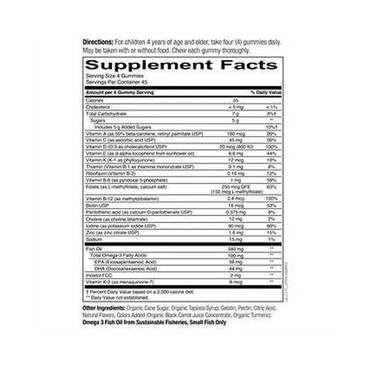 سمارت بانتس اوميجا 3 ومجوعة فيتامينات اطفال 180 قطعة حلوة |  صيدلية.كوم.