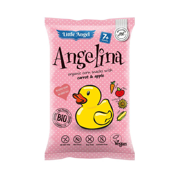 أنجلينا سناكس الذرة العضوي بالجزر والتفاح 