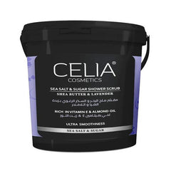 سيليا مقشر الملح والسكر الرغوي اللافندر والشيا