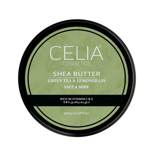 سيليا زبدة شيا للجسم والوجه بالشاي الأخضر وعشبة الليمون