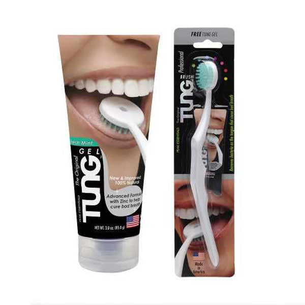 تونج عرض معجون تنظيف اللسان بالزنك والنعاع المنعش 85 جرام + فرشاة لتنظيف اللسان متعددة الالوان |  صيدلية.كوم.