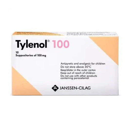 تايلينول 100 مجم 10 تحاميل.