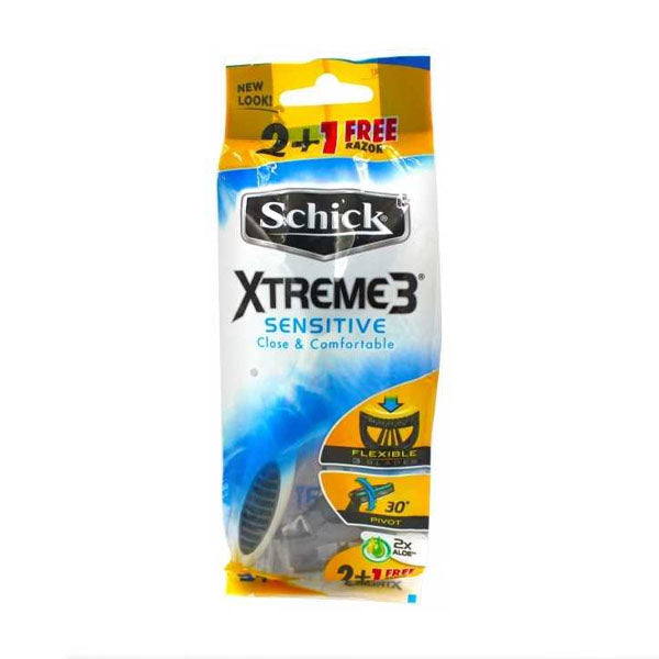 تشيك اكستريم ماكينه حلاقه رجالي للبشره الحساسه  3شفره  (2+1).