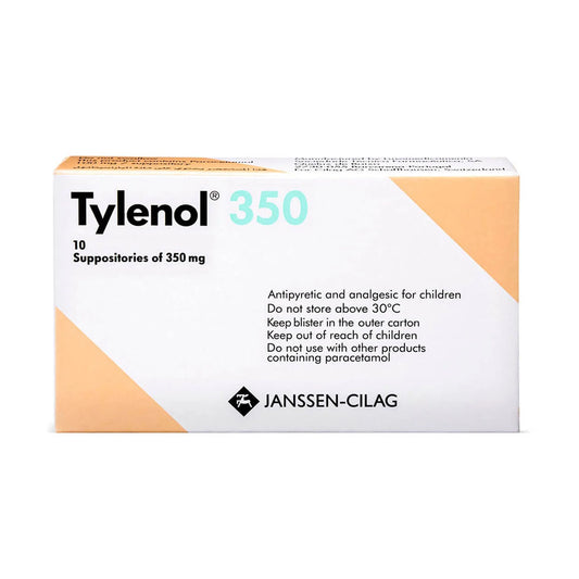 تايلينول باراسيتامول 350 مجم 10 تحاميل