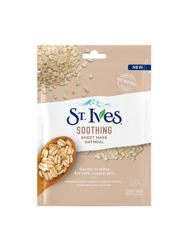 St.Ives oatmeal sheet mask to smooth skin