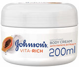 Johnson's Body Moisturizing Cream Vita Rich With Papaya Extract 200 ml
