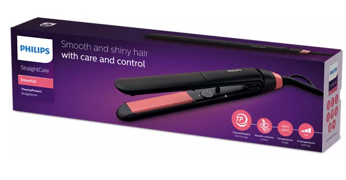 فيليبس BHS376/03 جهاز مملس للشعر سيراميك كيراتين  6 اعدادات لدرجة الحرارة.