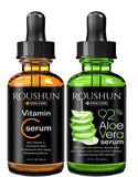 Roushun Aloe Vera Serum 92% 30 ml + Roushun Vitamin C 20% Serum 30 ml