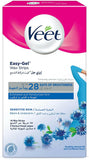 Veet wax strips for cold hair removal from the bikini area and underarms, for sensitive skin, 16 strips