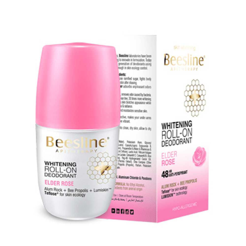Beesline Deodorant Roll On Skin Whitening, Scent of Roses, 50 ml