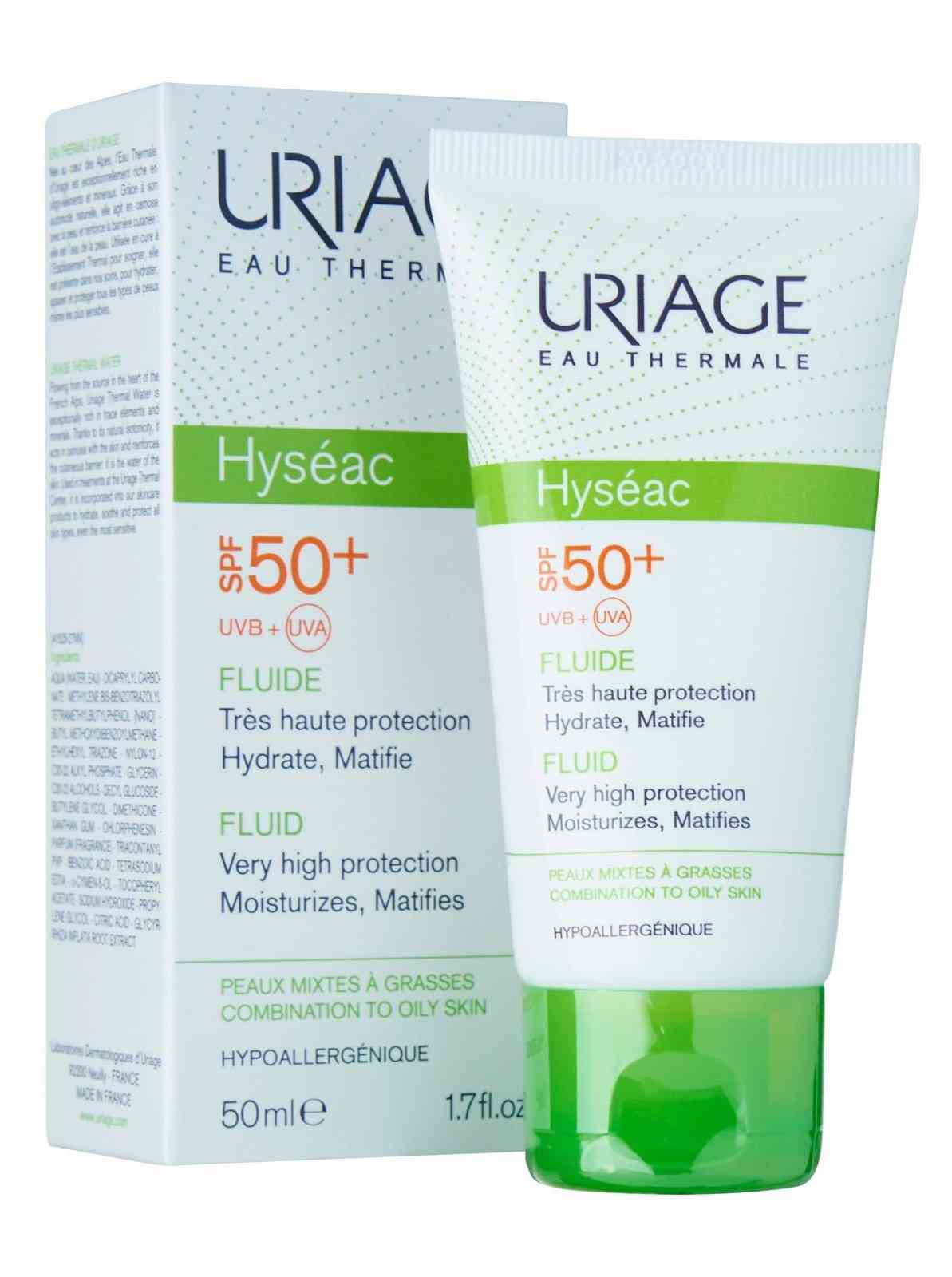 Uriage Essiac SPF 50+ for oily skin, 50 ml