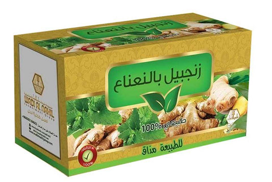 وادي النحل شاي منعش زنجبيل بالنعناع 30 كيس.