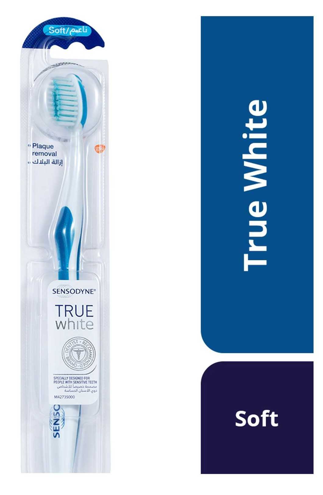 سنسوداين فرش اسنان ترو وايت ناعم.