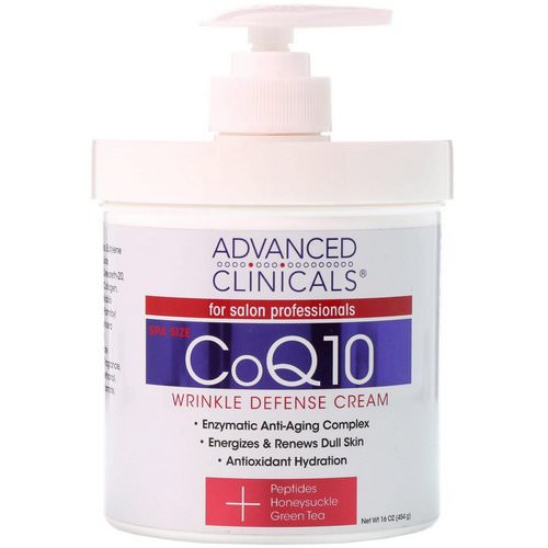 ادفانس كلينيكالس  كريم محاربة التجاعيد CoQ10 للوجه والجسم - 454 جم.