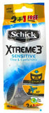 Chick Extreme Men's Shaving Machine for Sensitive Skin, 3 Blades (2+1)