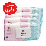 Presentation of Vova Baby Wipes Extra Sensitive with Purified Water 80×4