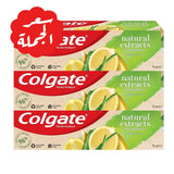Offer Colgate Natural Extracts Toothpaste, Strongest Freshness, 75 ml x 3