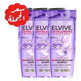 L'Oreal Paris Elvive Hyaluron Shampoo for 72 Hours of Hydration and Filling - 400 ml x 3