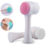 Hellycare 3D silicone skin cleansing brush with two heads